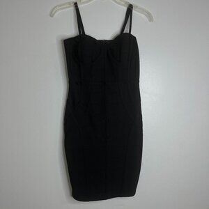 Black Bodycon Spaghetti Strap Dress Women’s Size Small Haute Monde